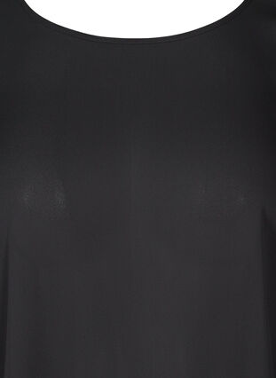 Langermet bluse med plissé, Black, Packshot image number 2