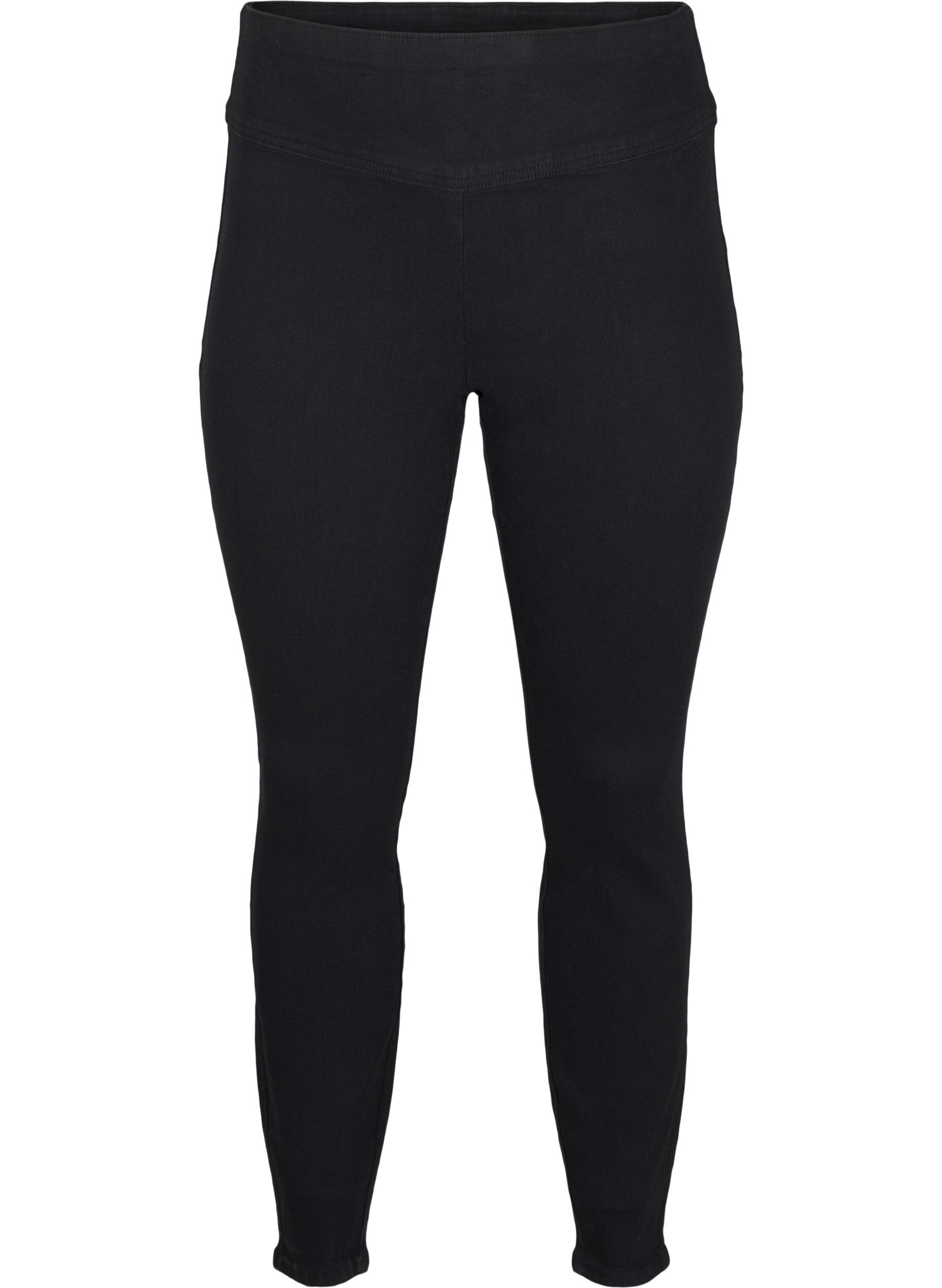 Elastiske jeggings med h&oslash;y midje