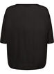 Loose fit T-skjorte i viskose jersey, Svart, Packshot image number 1