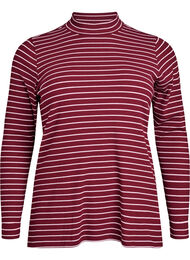 Stripet ribbet jerseybluse med høy hals, T.Port Fairy Tale