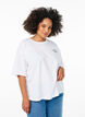 Oversized T-skjorte med ryggprint, Hvit, Model image number 2