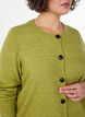 Cardigan med knapper og avrundet front, Gr&oslash;nn, Model image number 3