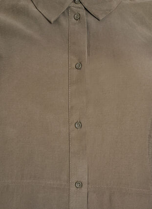 Zizzi FLASH - Skjorte med krage og opprullbare ermer, Grønn, Packshot image number 2