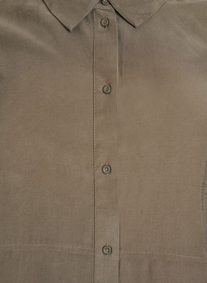 FLASH - Skjorte med krage og opprullbare ermer, Grønn, Packshot image number 2