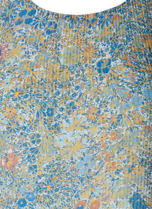Plissékjole med blomstermønster, Light Blue Multi AOP, Packshot image number 2