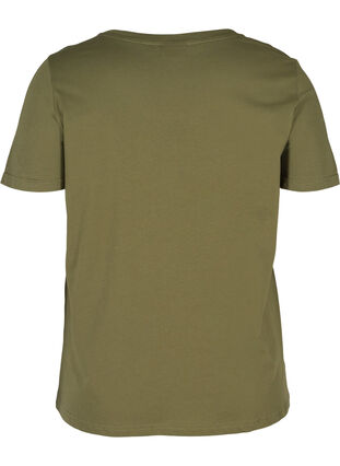 T-skjorte i bomull med trykk, Ivy Green NINE, Packshot image number 1