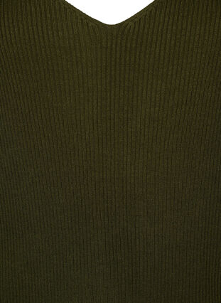 Strikket topp med V-utskjæring, Forest Night, Packshot image number 2