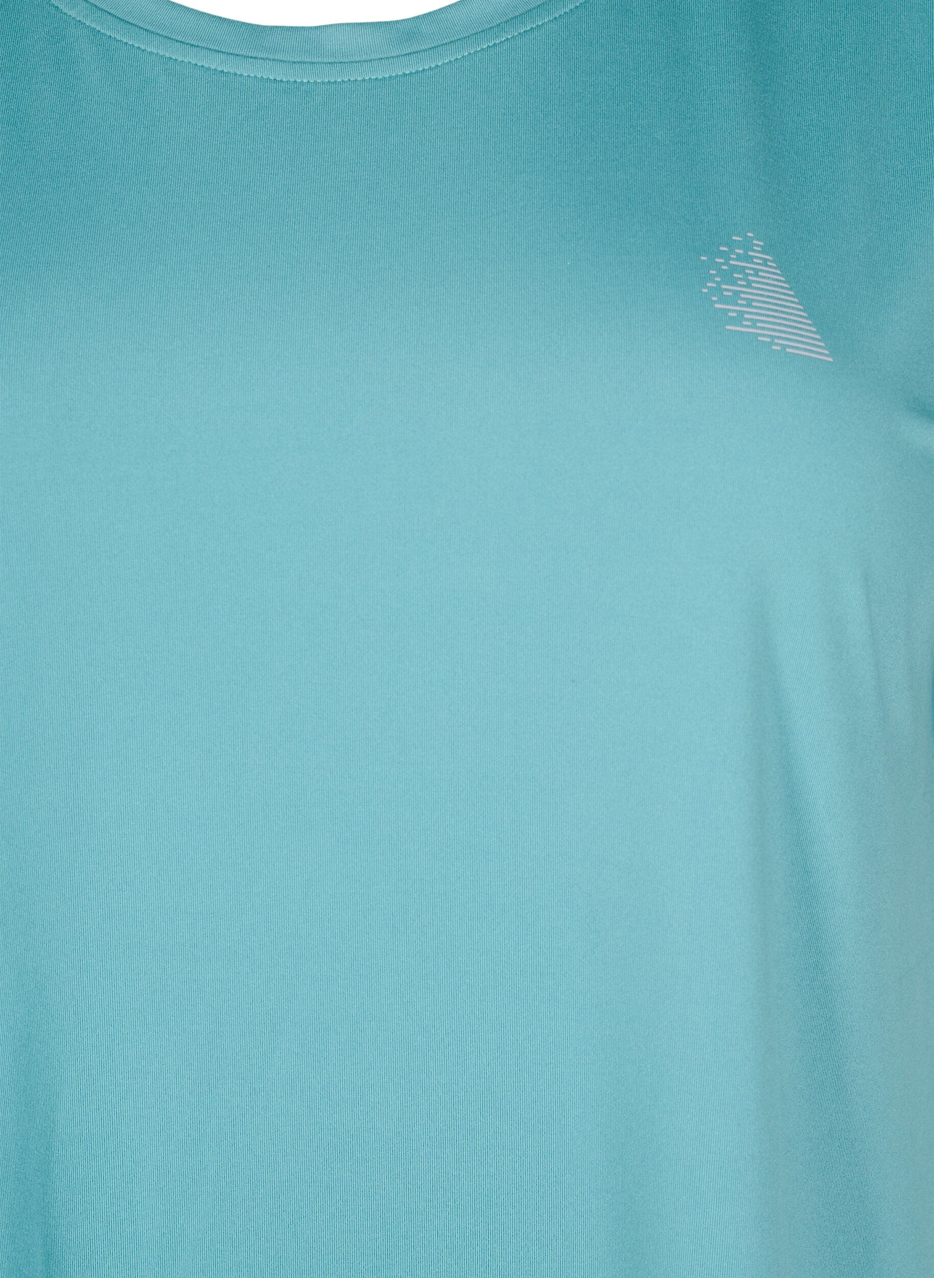 Zizzi Ensfarget trenings-T-skjorte, Gr&oslash;nn, Packshot image number 2