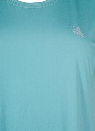 Zizzi Ensfarget trenings-T-skjorte, Grønn, Packshot image number 2