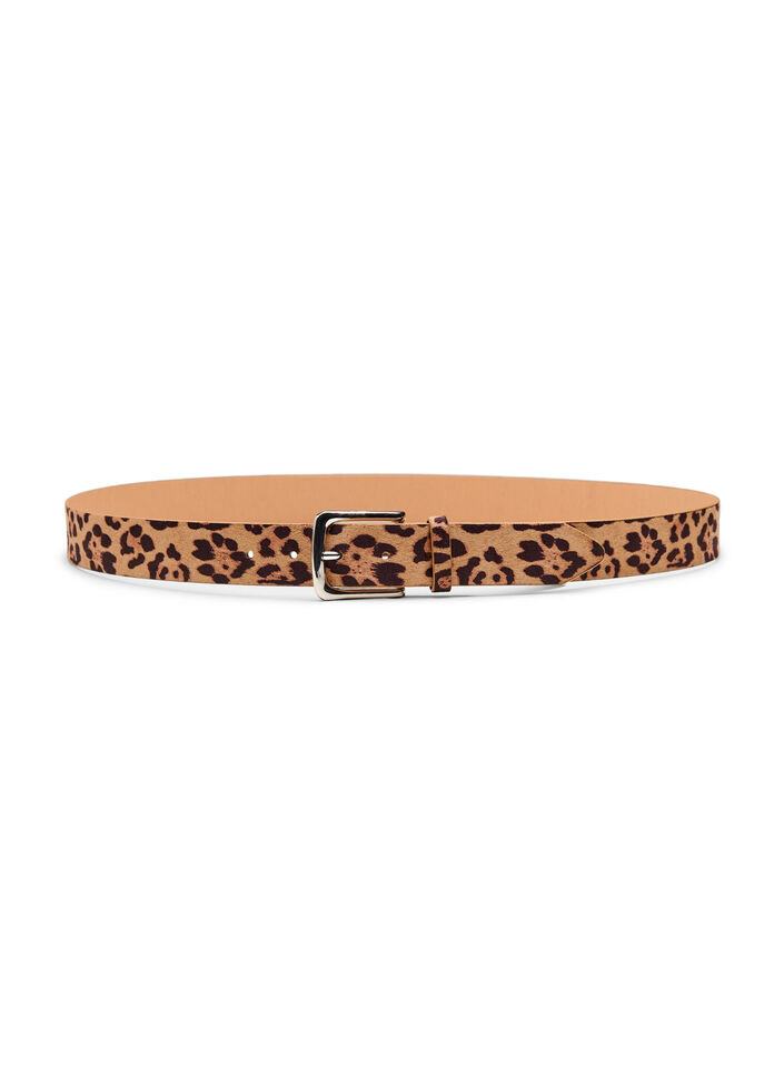 Belte med leopardmønster, Brun, Packshot image number 0