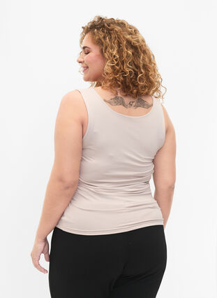 Zizzi Vendbar topp i stretch, Silver Gray, Model image number 1