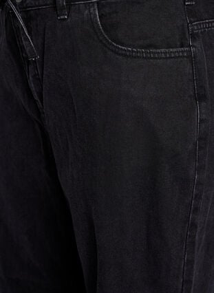 Zizzi Straight fit jeans med knytebelte, Black, Packshot image number 2