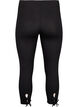 3/4-leggings i viskose med sløyfe, Black, Packshot image number 1
