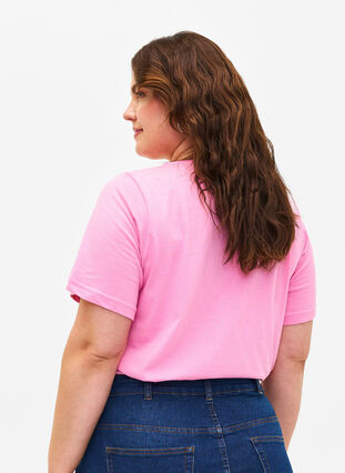 FLASH - T-skjorte med V-hals, Begonia Pink, Model image number 1