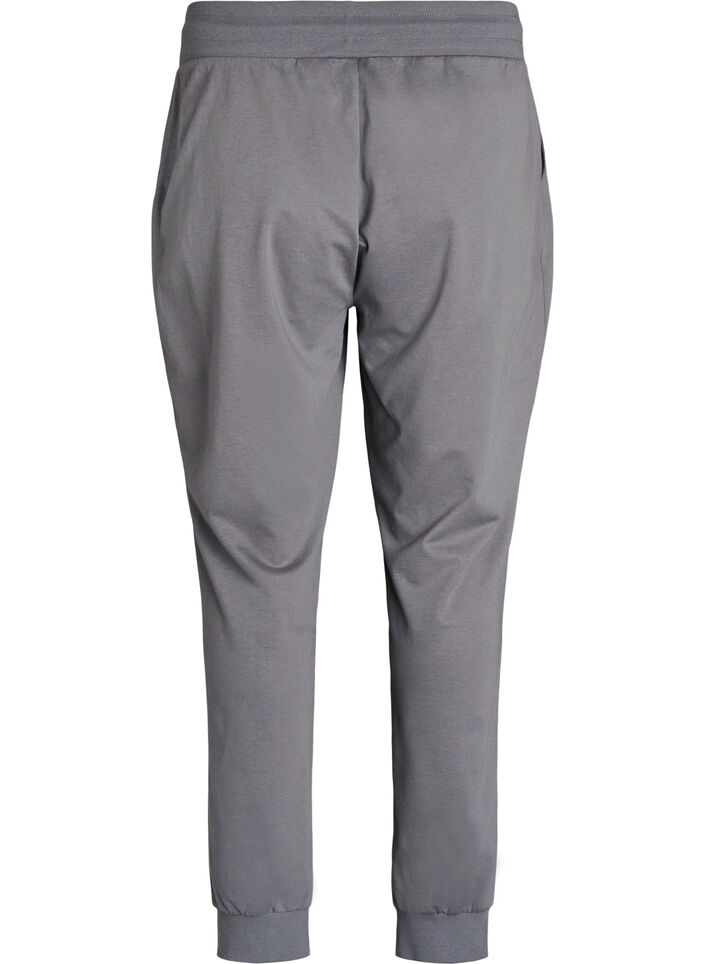 L&oslash;se joggebukser med lommer, Gr&aring;, Packshot image number 1