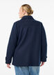 Kort k&aring;pe med dobbeltradede knapper, Bl&aring;, Model image number 2