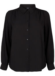Ensfarget skjorte med krage, Black