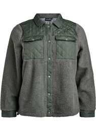 Fleecejakke med quiltede detaljer, Urban Chic