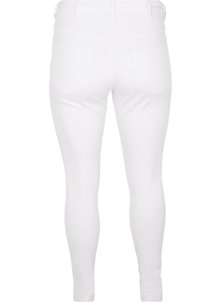 Super slim Amy jeans med h&oslash;yt liv, White, Packshot image number 1