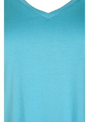 Basis T-skjorter i bomull 2 stk., Bonnie Blue/Black, Packshot image number 2