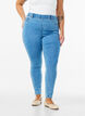 Jeggings med h&oslash;y midje, Bl&aring;, Model image number 2