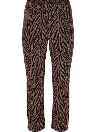 Mønstrete bukser med glitter, Black Lurex AOP, Packshot image number 0
