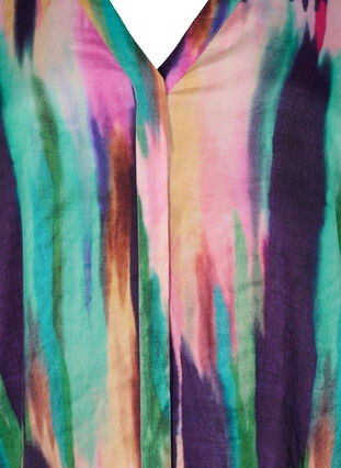 Mønstrete skjorte med 3/4-ermer, Purple AOP, Packshot image number 2