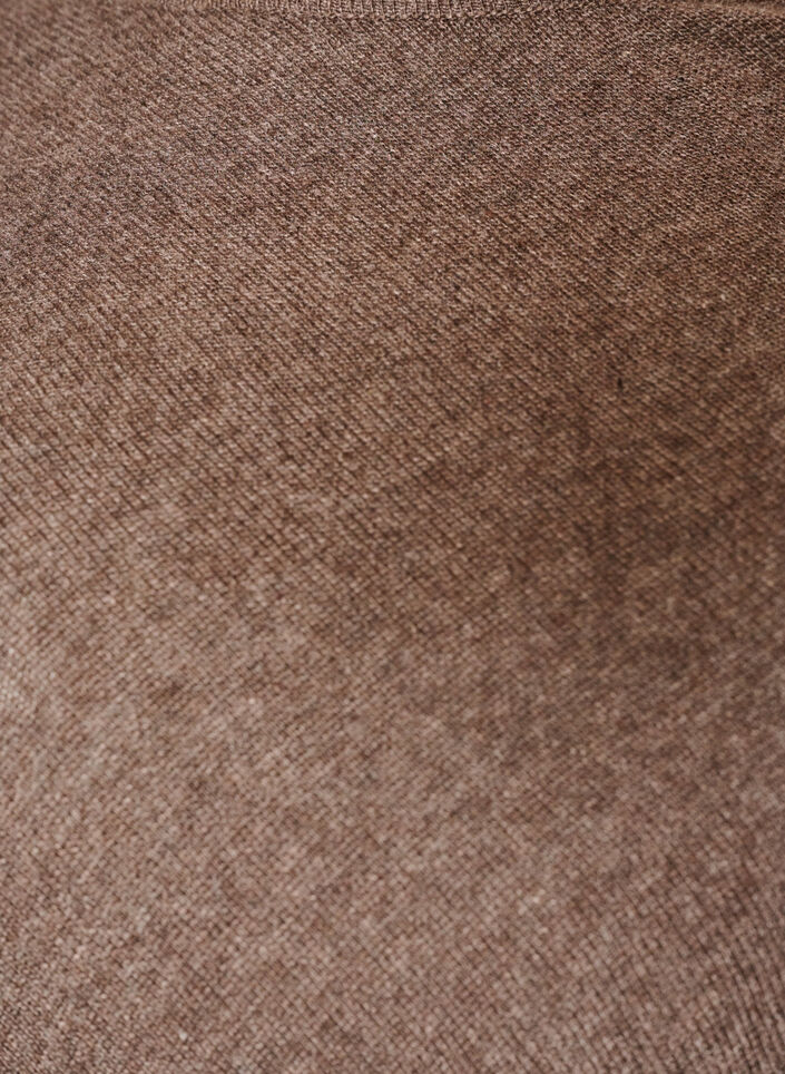 Finstrikket poncho, Brun, Packshot image number 2