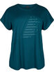 Kortermet trenings-T-skjorte med trykk, Deep Teal/Pacific, Packshot image number 0