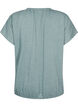 Melange Bluse med korte ermer, Chinois Green Mel., Packshot image number 1