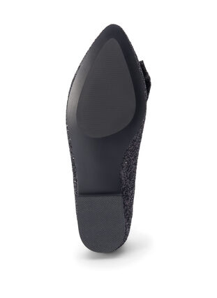 Zizzi Glitterballerina med vid passform og sløyfe, Black, Packshot image number 4