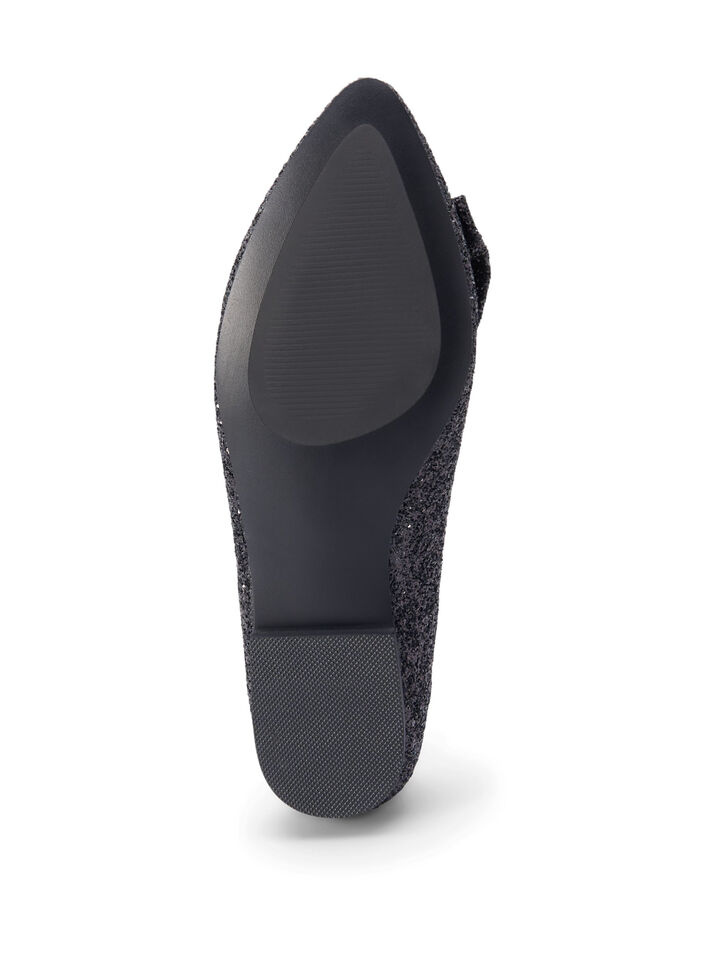 Glitterballerina med vid passform og sløyfe, Black, Packshot image number 4