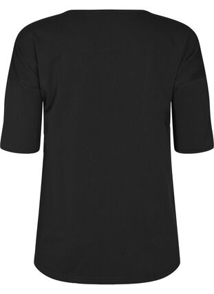 Bluse med 1/2-ermer, Black, Packshot image number 1