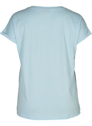 T-skjorte i bomullsmiks, Dream Blue Mel., Packshot image number 1
