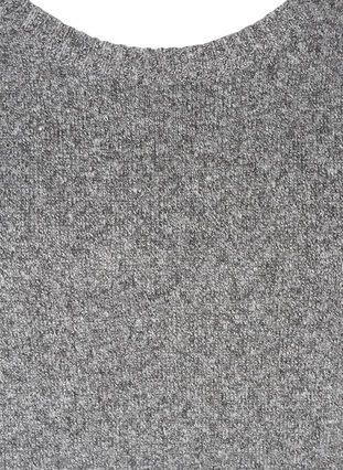 Langermet strikkekjole med rund hals, Dark Grey Melange, Packshot image number 2
