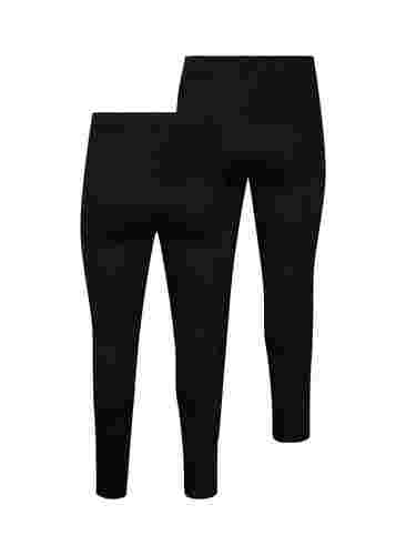 FLASH - leggings 2 stk., Black/Black, Packshot image number 1