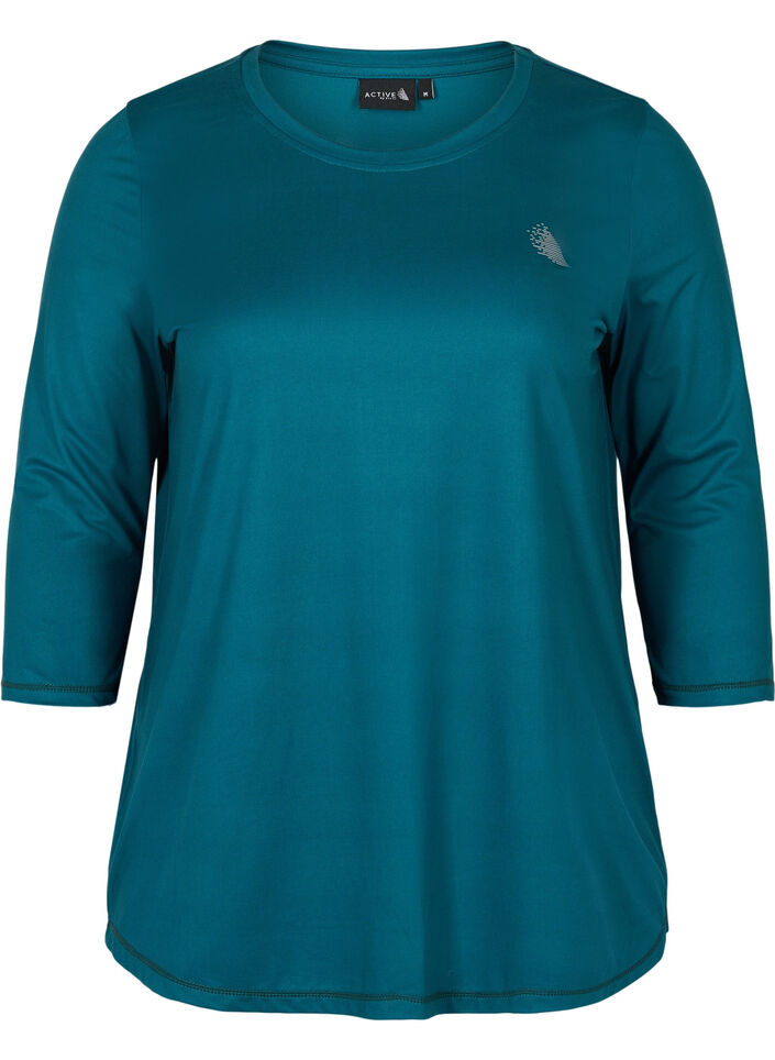 Treningsgenser med 3/4-ermer, Gr&oslash;nn, Packshot image number 0