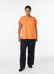 Kortermet t-skjorte i bomullsblanding, Orange, Model image number 1