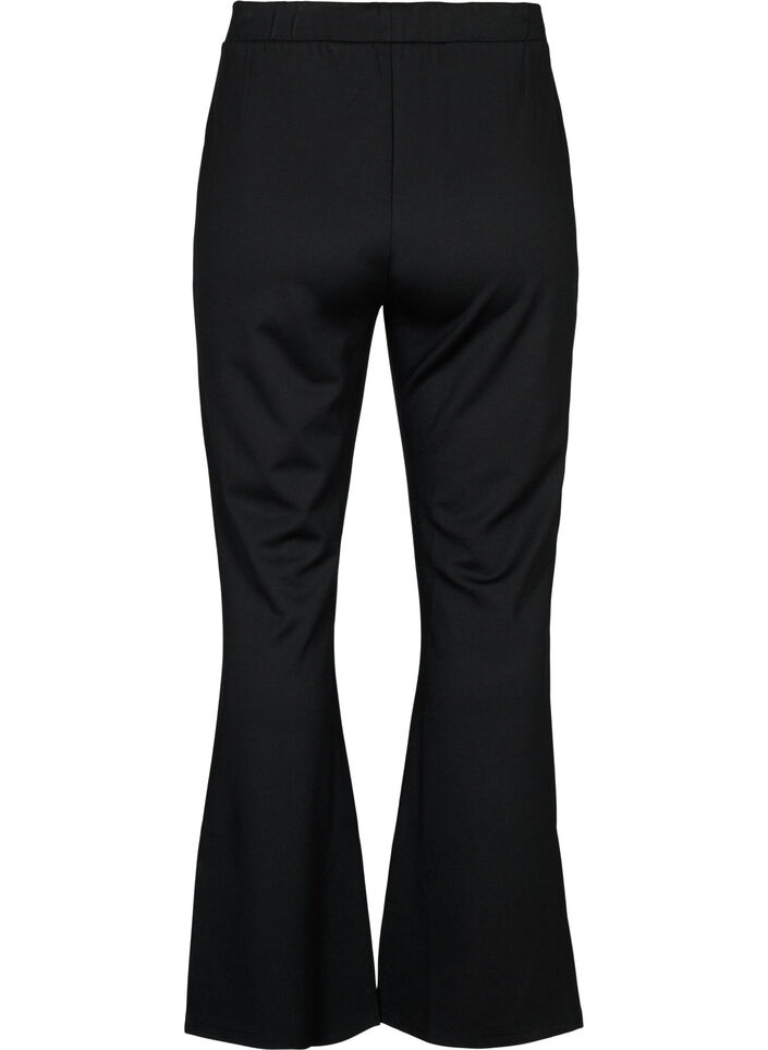 Bootcut-bukse i viskoseblanding, Svart, Packshot image number 1