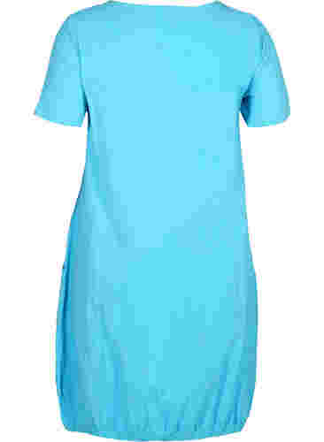 Kortermet kjole i bomull, River Blue, Packshot image number 1