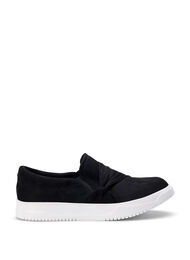 Slip-on med vid passform og knutedetaljer, Black