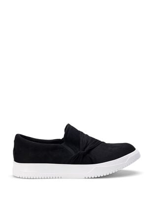 Zizzi Wide fit - Slip-on med knutedetalj, Svart, Packshot image number 0