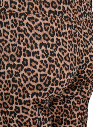 Zizzi Leopardjeans med regular fit og vanlig midje, Brun, Packshot image number 3