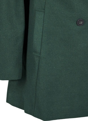 Zizzi Kort A-linje kåpe, Trekking Green Mel., Packshot image number 3