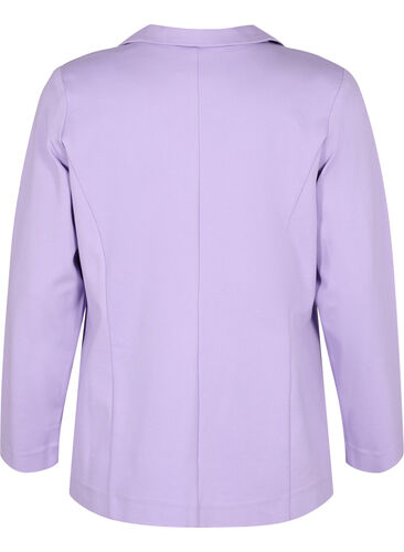 Enkel blazer med knapp og pyntelommer, Purple Rose, Packshot image number 1