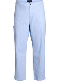 Stripete cargojeans med høy midje, Light B.Small Stripe