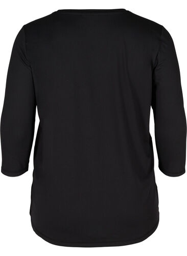 Treningsgenser med 3/4-ermer, Black, Packshot image number 1
