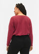 Langermet bluse med tekstur, Rosa, Model image number 2