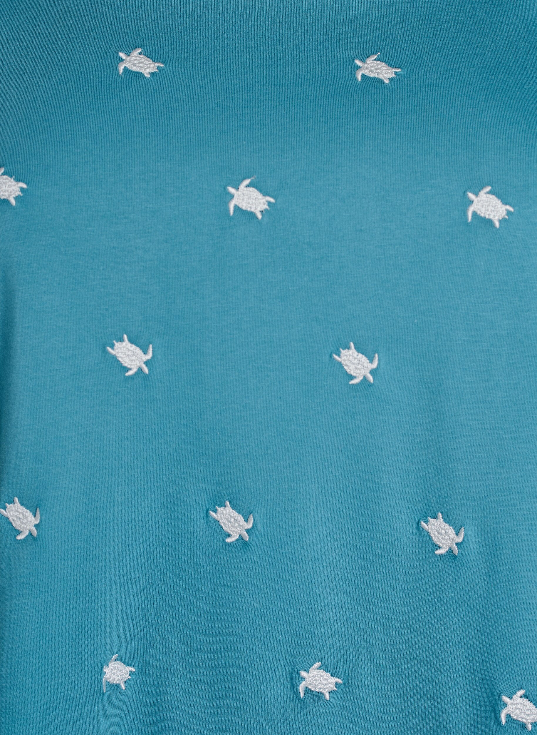 ZizziT-skjorte i &oslash;kologisk bomull med broderte motiv, Bl&aring;, Packshot image number 2