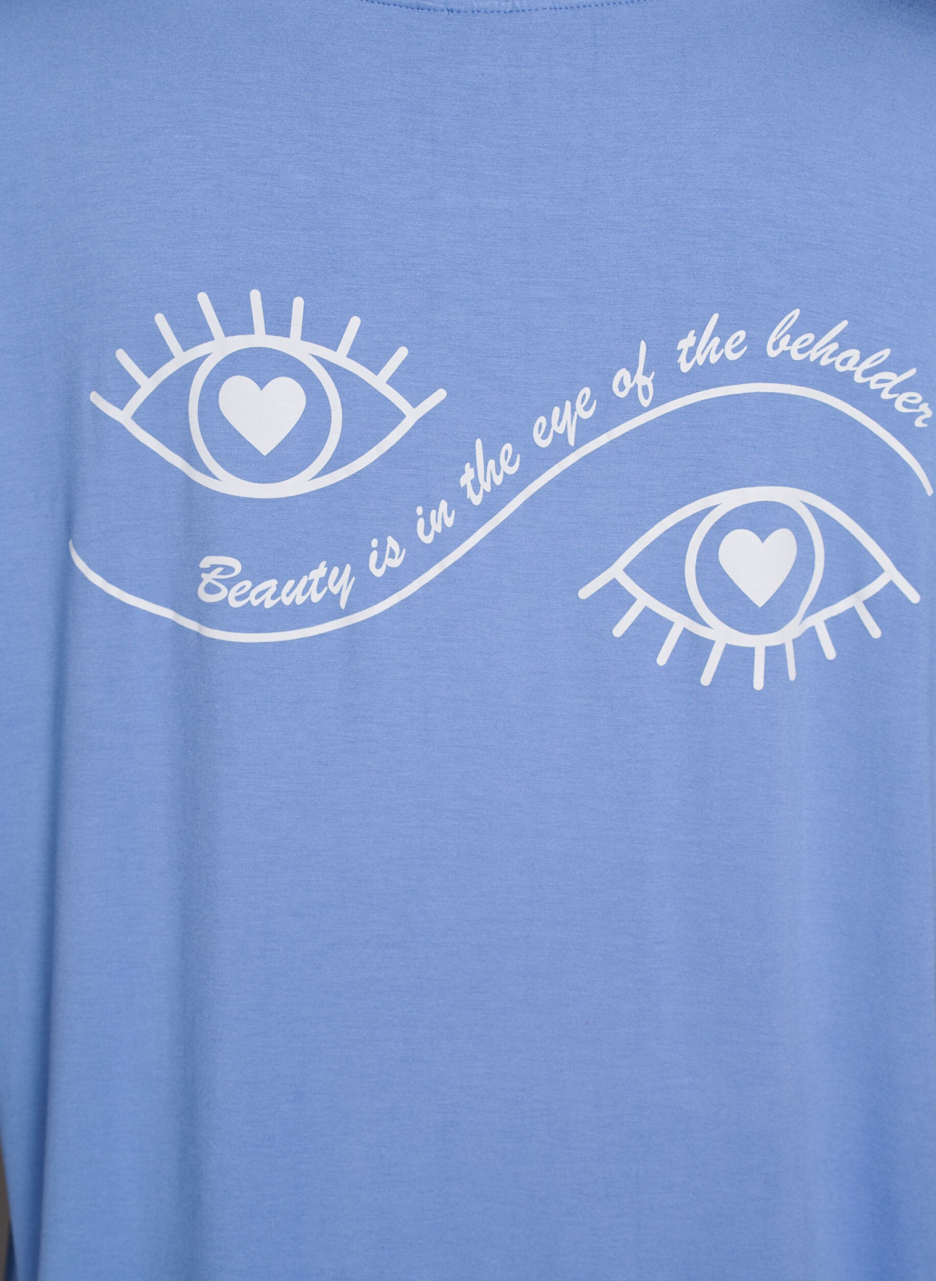 Zizzi L&oslash;s natt-t-skjorte i viskose, Bl&aring;, Packshot image number 3